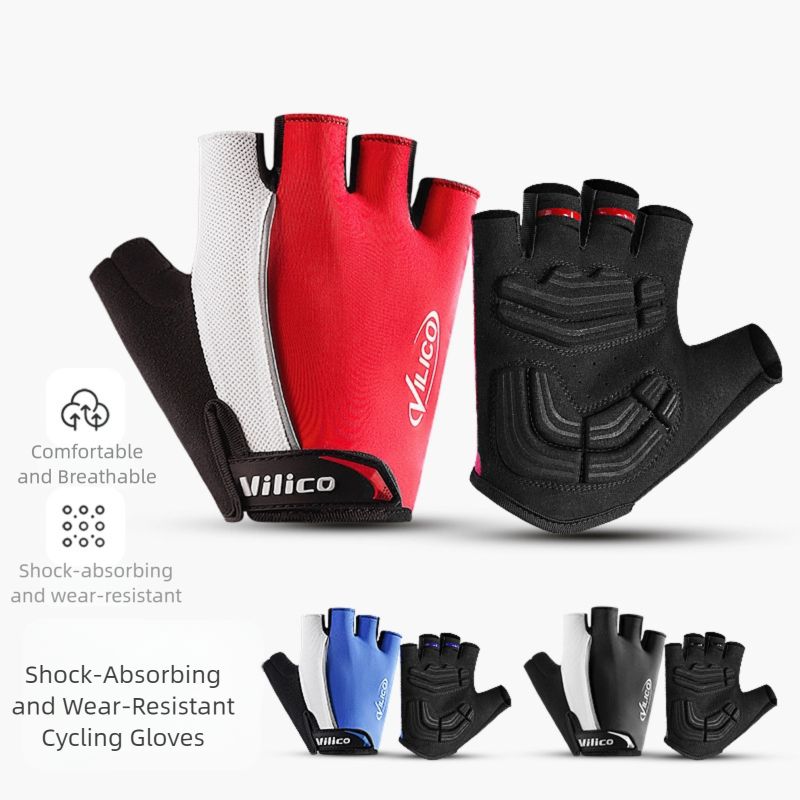 Padded Half-Finger Bike Riding Gloves | M