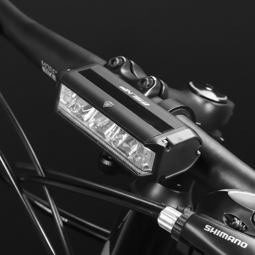 EOS610 1000 Lumen Anti-Glare Bike Light with Single Bracket Mount - USB Rechargeable LED Headlight 2000mAh - Waterproof Aluminium Horizontal Front Lamp for MTB & Road