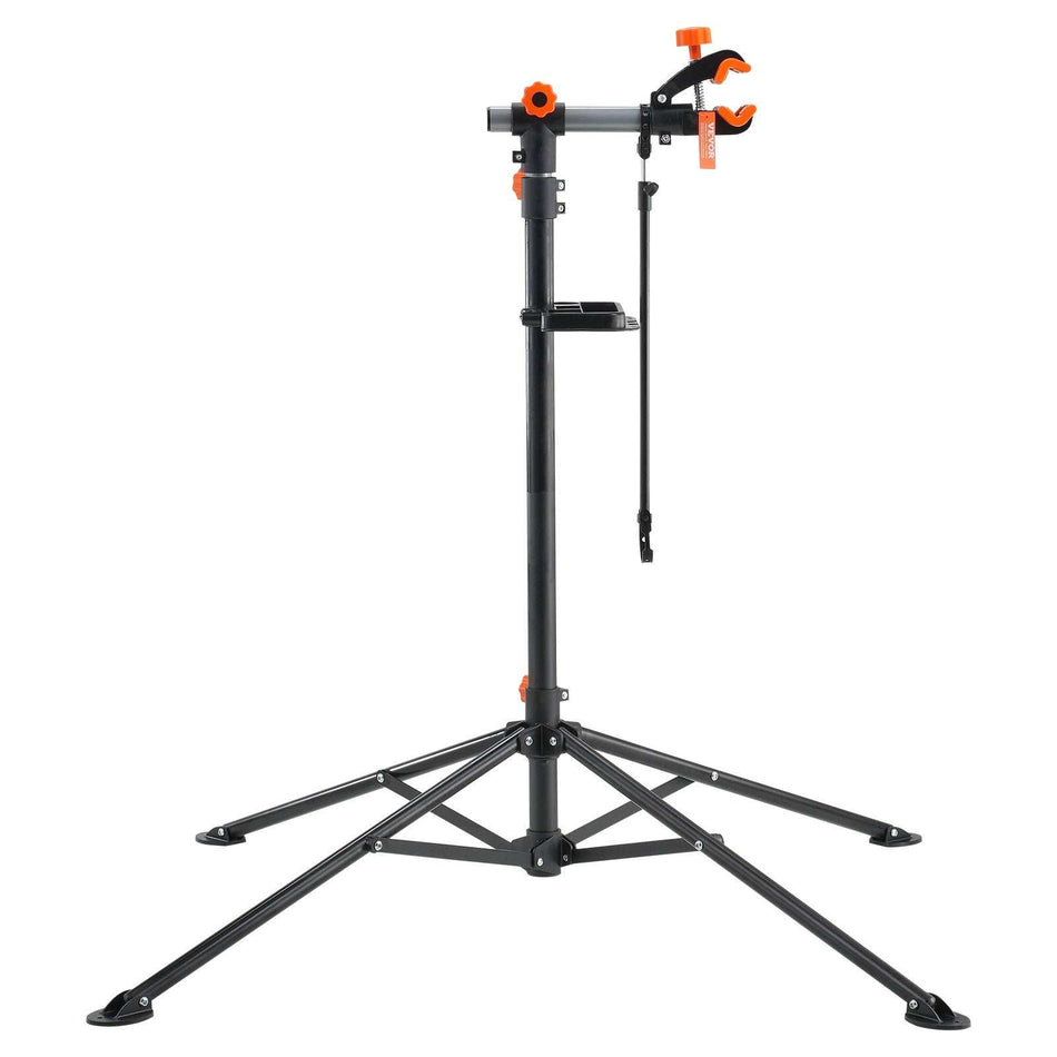 VEVOR Bike Repair Stand, 80 lbs Heavy-duty Steel Bicycle Repair Stand, Adjustable Height Bike Maintenance Workstand with Magnetic Tool Tray Telescopic Arm, Foldable Bike Work Stand for Home, Shops