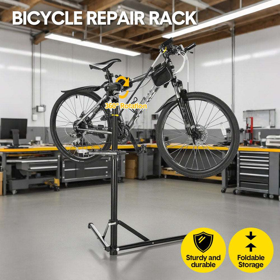 Anti-Slip Foldable Bicycle Repair Stand with Tool Tray | 27kg Capacity