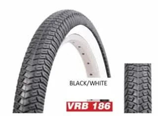 Tyre 20 x 1.95 VRB186 Black With White Wall (50-406)