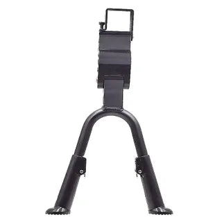 Double leg kickstand for Weehoo trailer providing stable parking and heavy-duty support