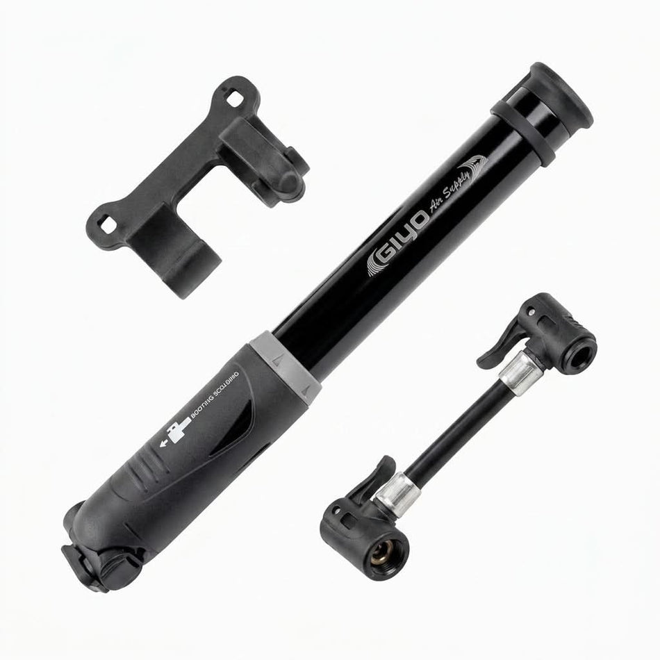 GIYO MINI PUMP Alloy With Retractable 5" Hose 80 PSI AV/FV