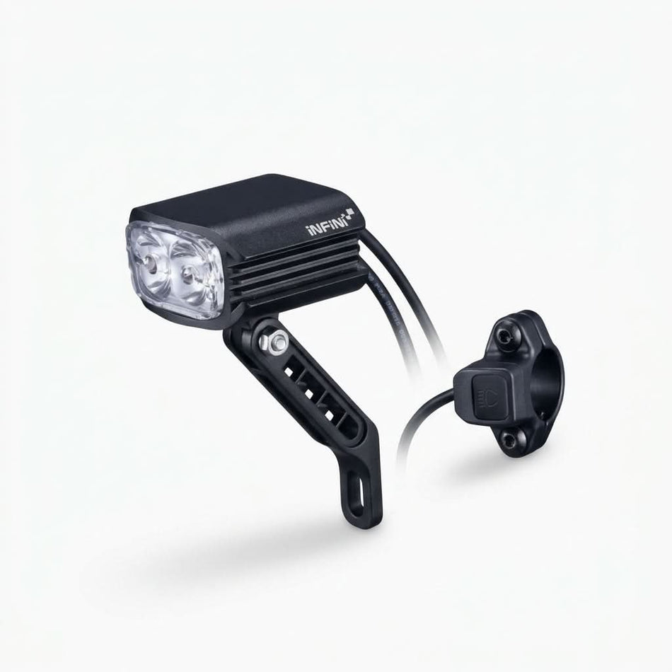 E-bike front LED light — Studio - Clean | Generated by Modelize