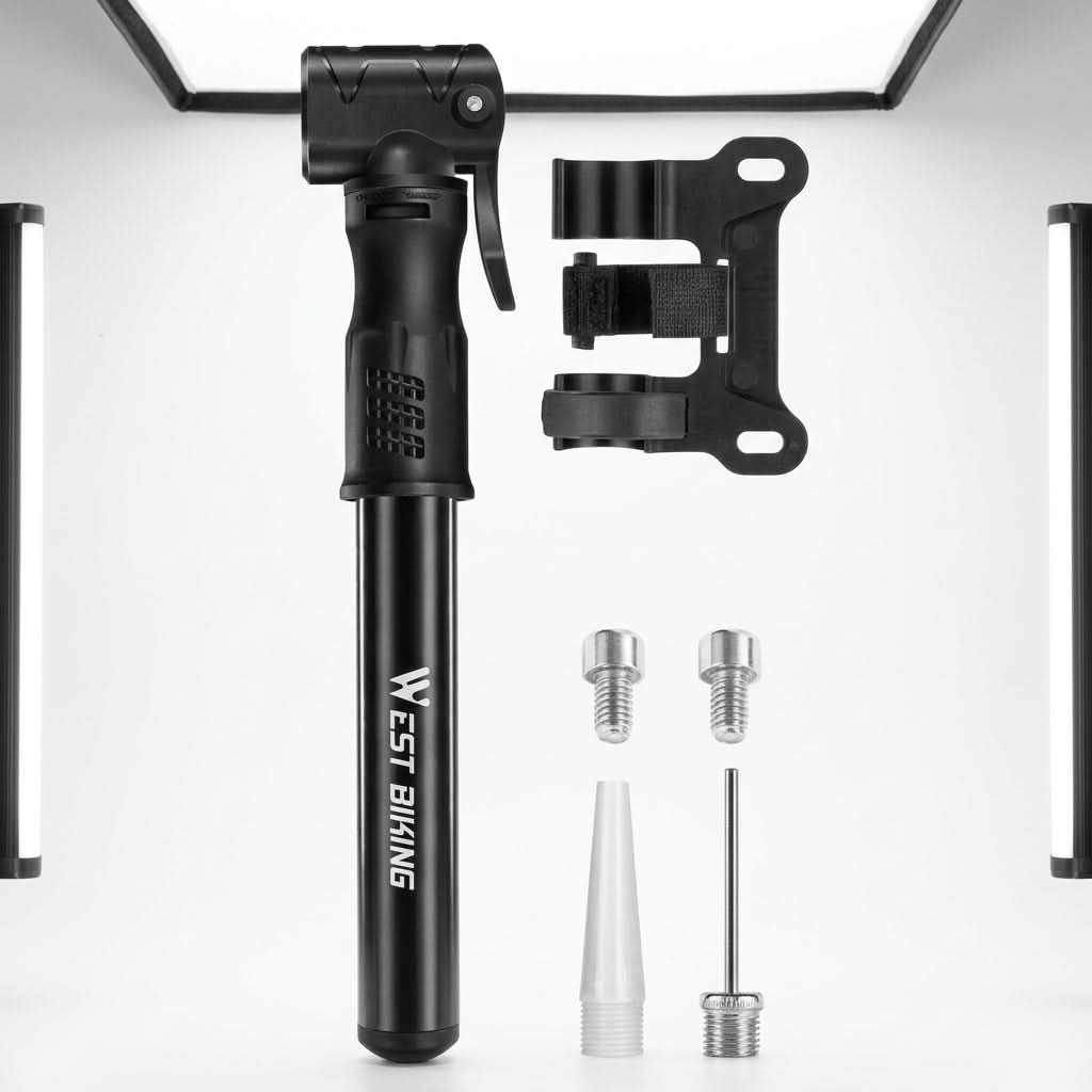 Portable mini bike pump — Studio - Clean | Generated by Modelize