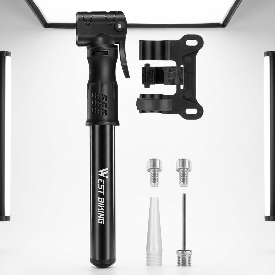Portable mini bike pump — Studio - Clean | Generated by Modelize